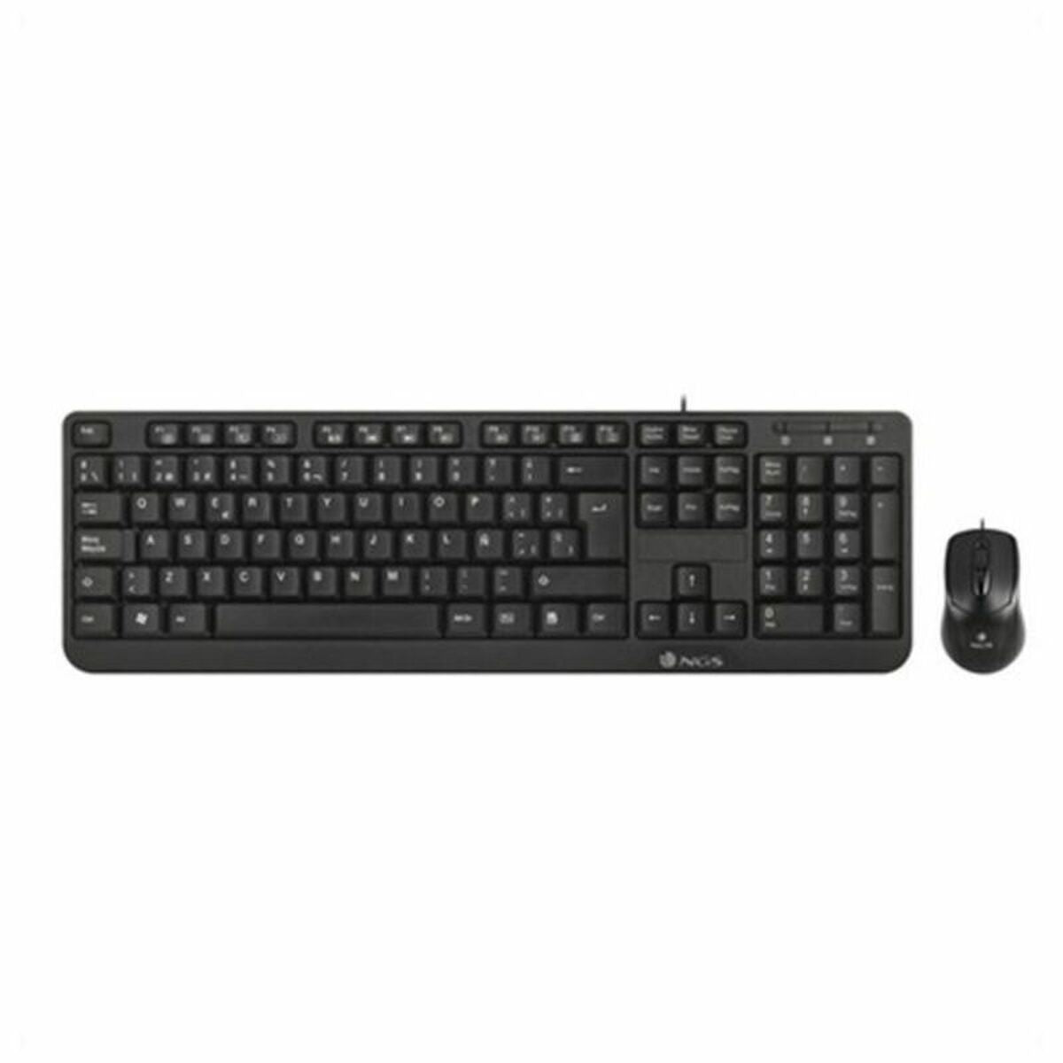 Keyboard and Optical Mouse NGS NGS-KEYBOARD-0271 Black