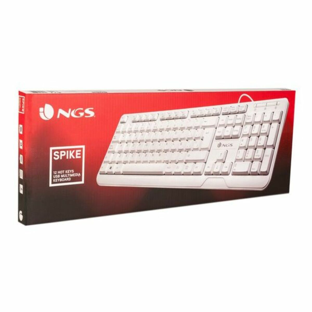 Keyboard NGS NGS-KEYBOARD-0284 White Spanish Qwerty