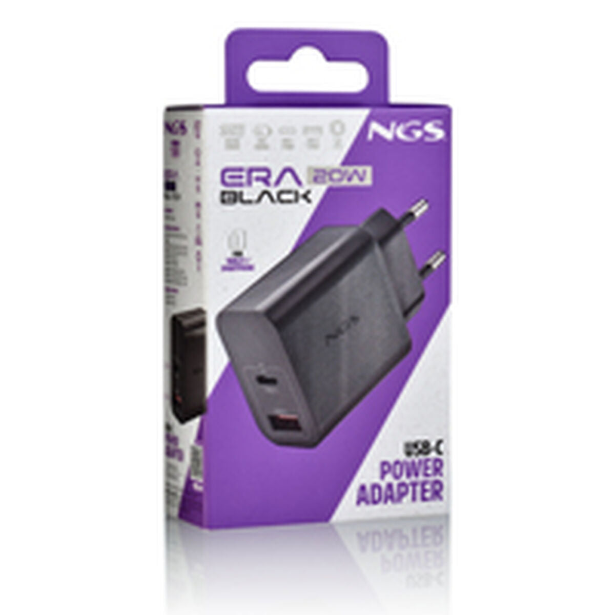 Laptop Charger NGS ERA20WBLACK 20 W Black