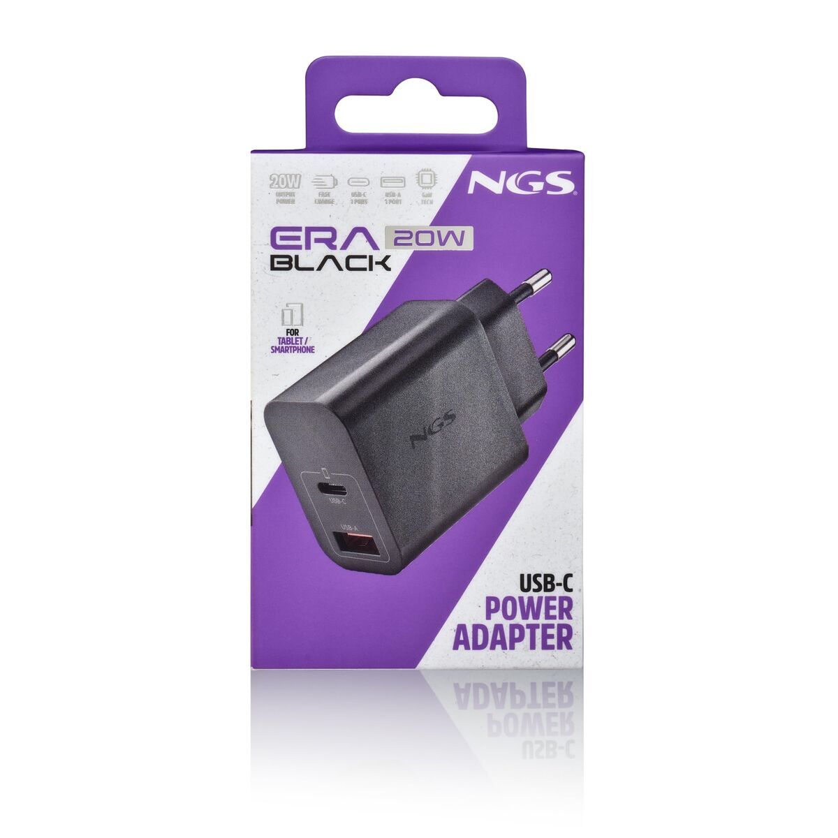 Laptop Charger NGS ERA20WBLACK 20 W Black