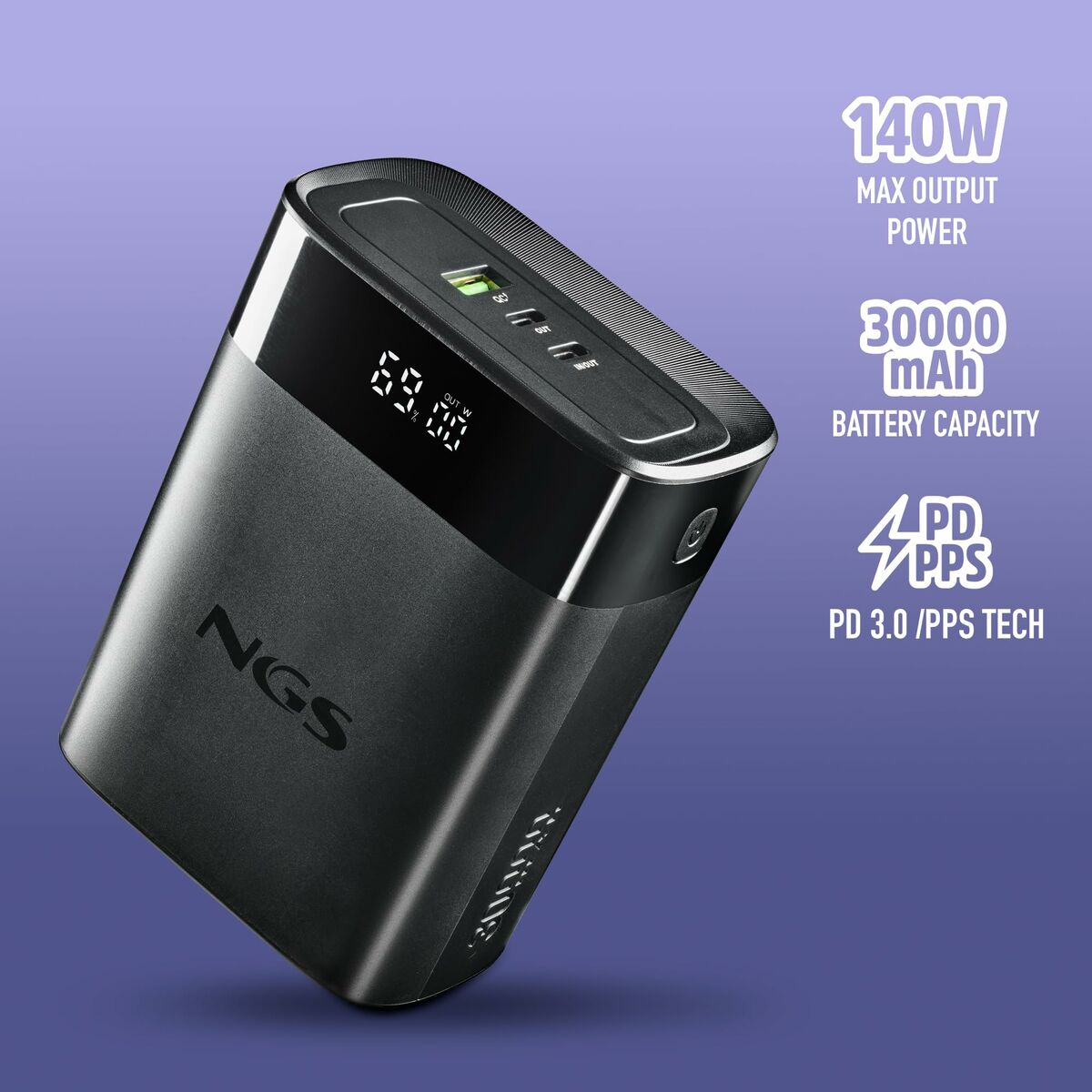Powerbank NGS TWIX30 Black 30000 mAh