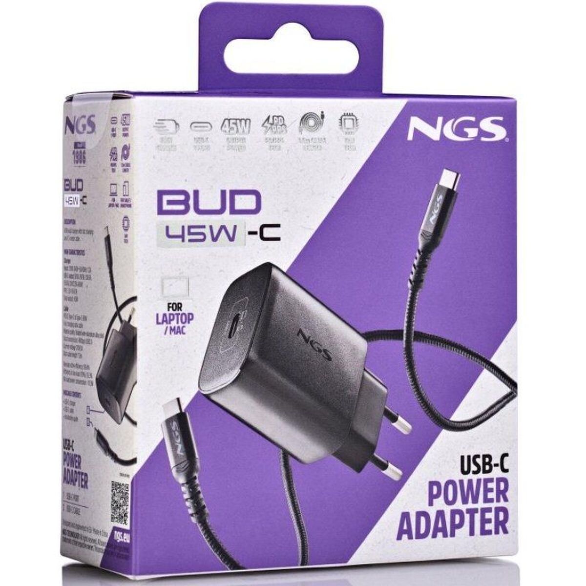 Wall Charger NGS NGS Bud 45 W Black