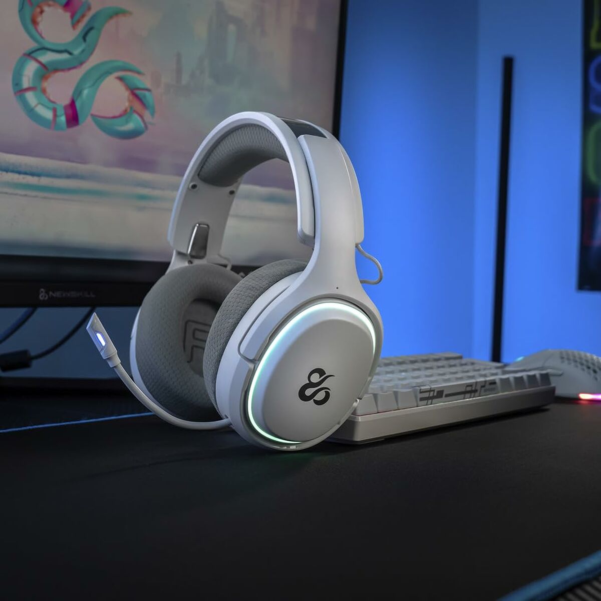 Headphones Newskill NS-HS-ATONV2-IVORY