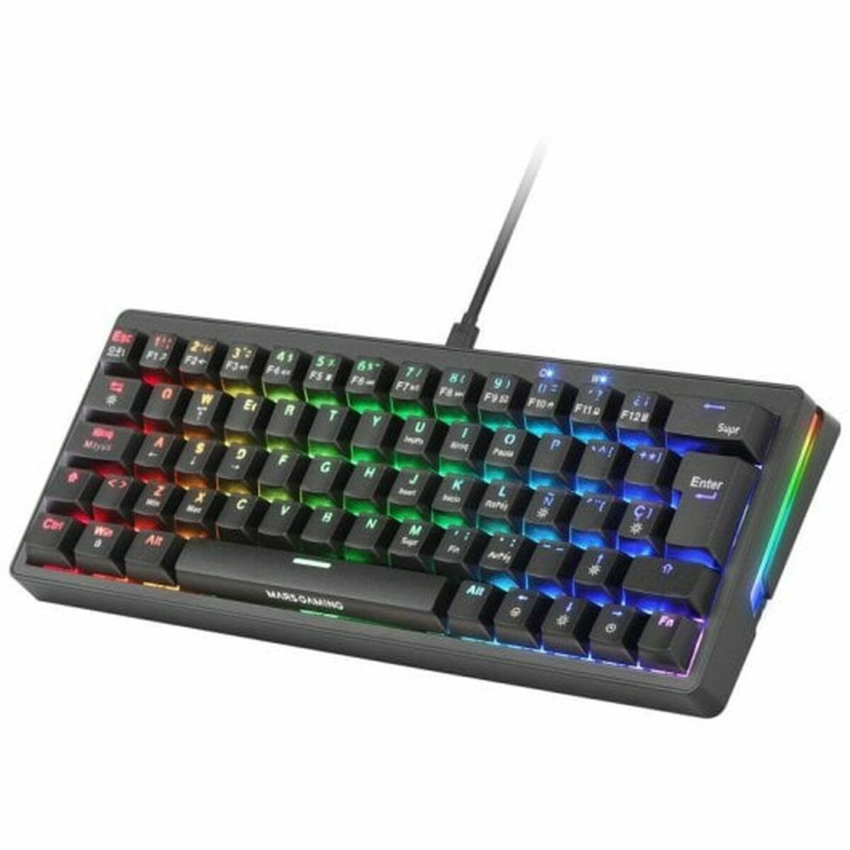 Gaming Keyboard Mars Gaming MKMINIPROYES Qwerty US Black