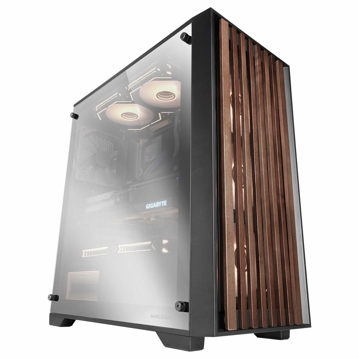 ATX Semi-tower Box Mars Gaming MCWOODDC Black