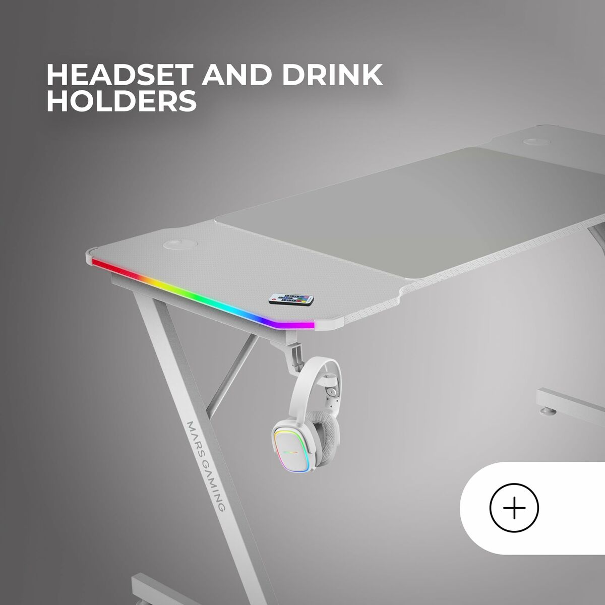 Desk Gaming Mars Gaming ERGO White 140 x 60 cm