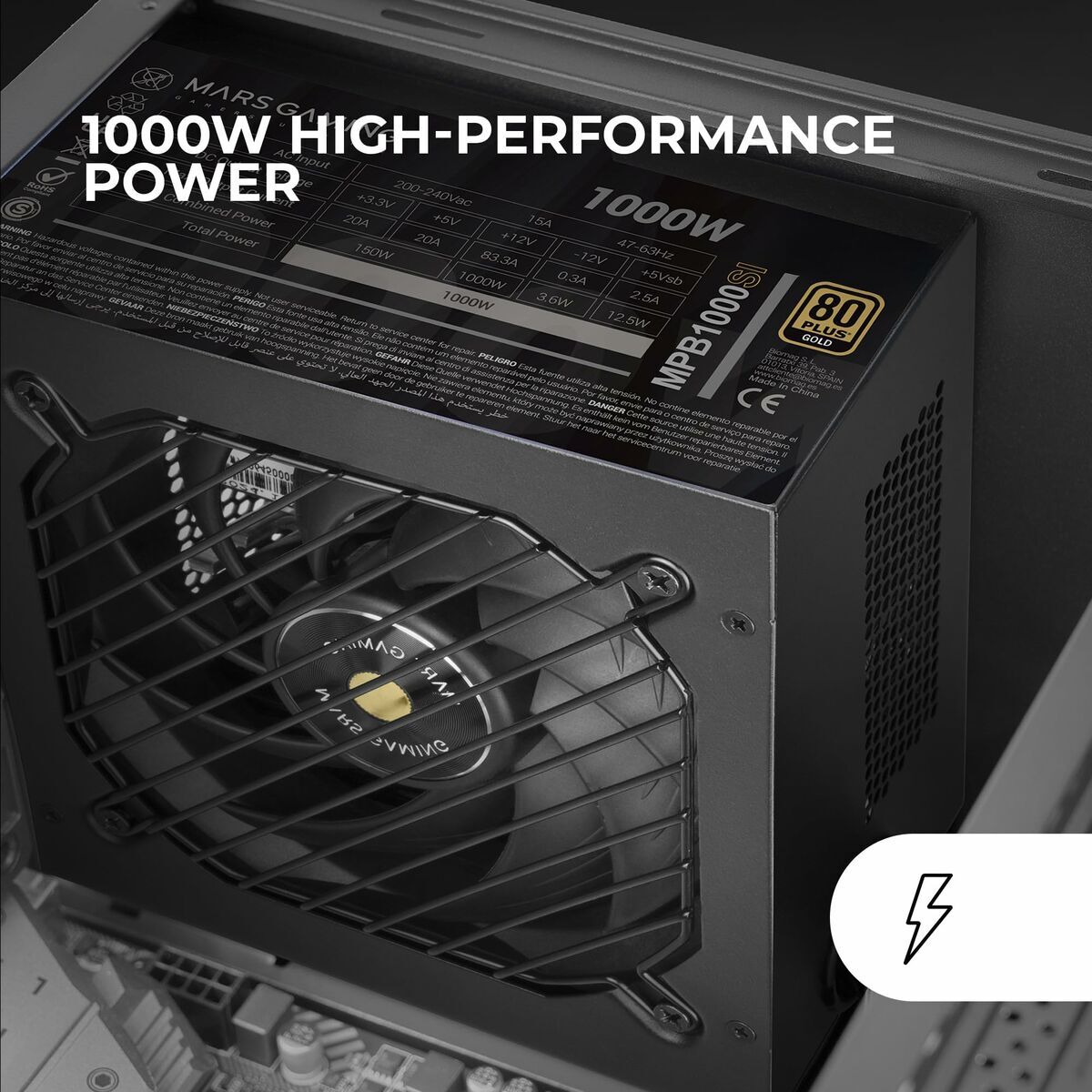 Power supply Mars Gaming MPB1000SI ATX 1000 W 80 Plus Gold
