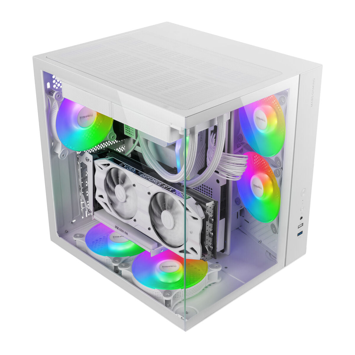 ATX Semi-tower Box Mars Gaming MCVONEW White