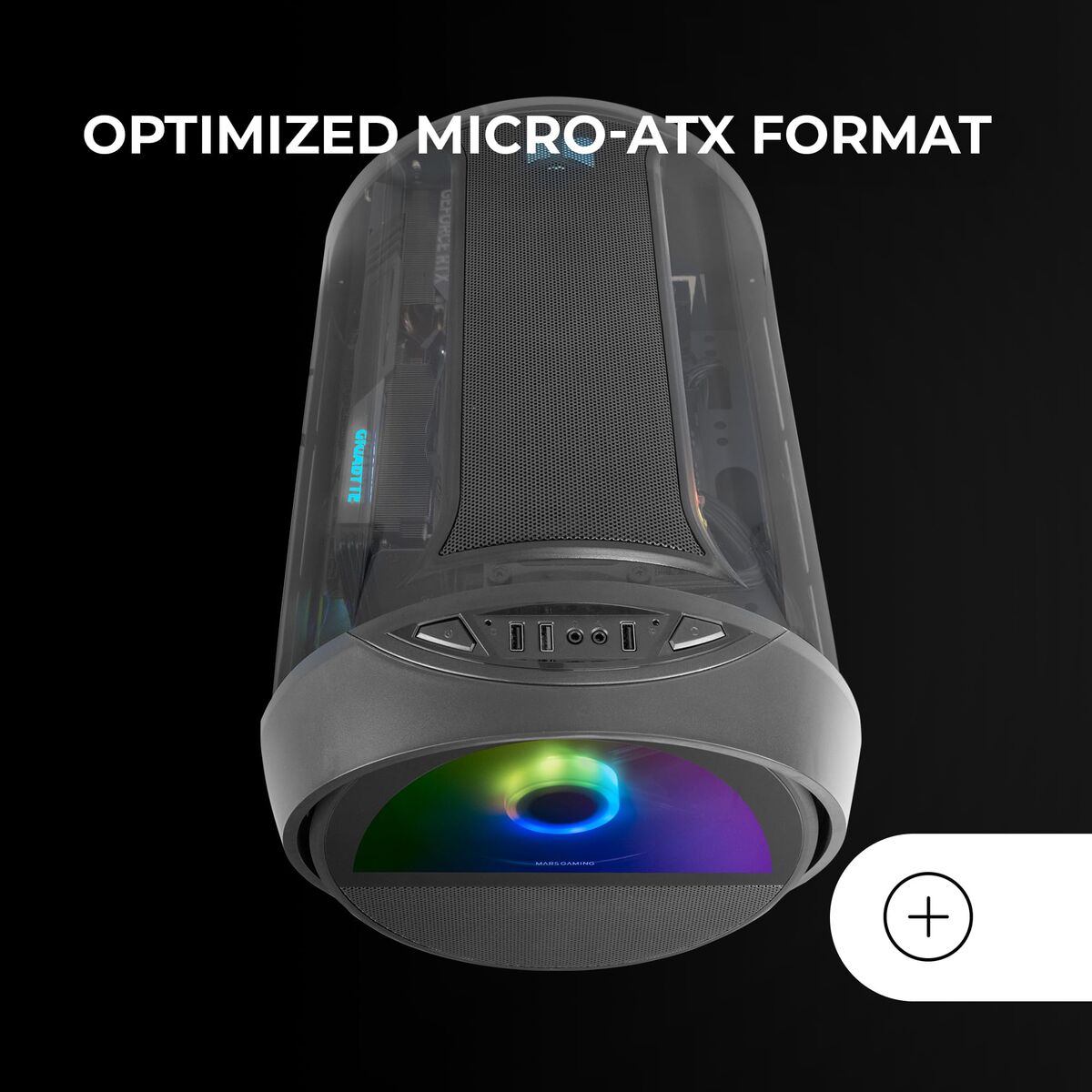 ATX Semi-tower Box Mars Gaming MCCYLON Black