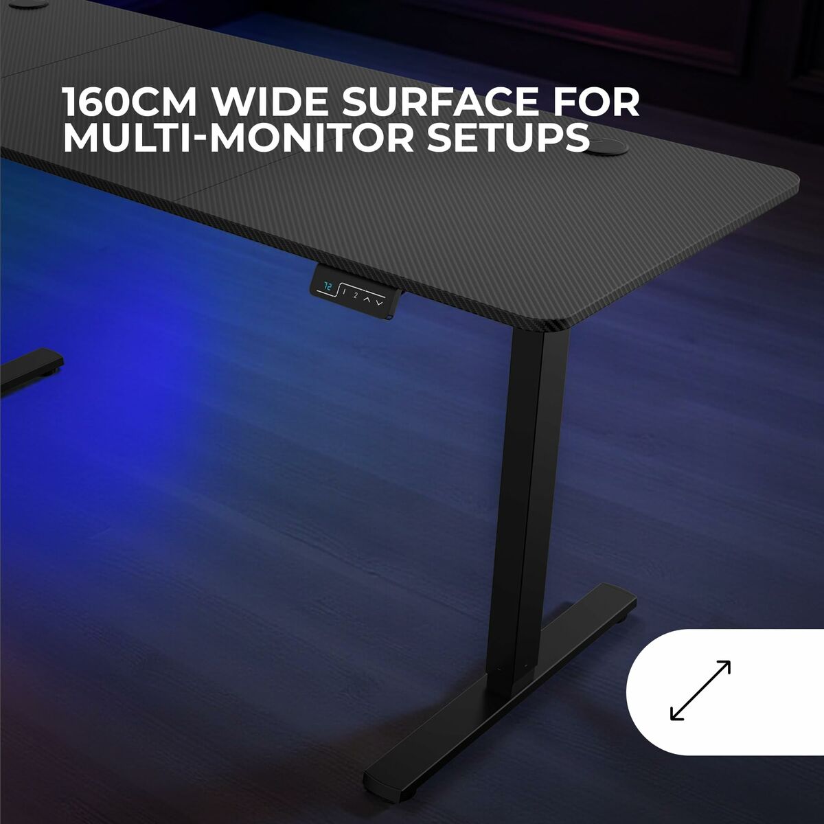 Desk Mars Gaming MGDERGOPRO160 Black 160 x 60 cm