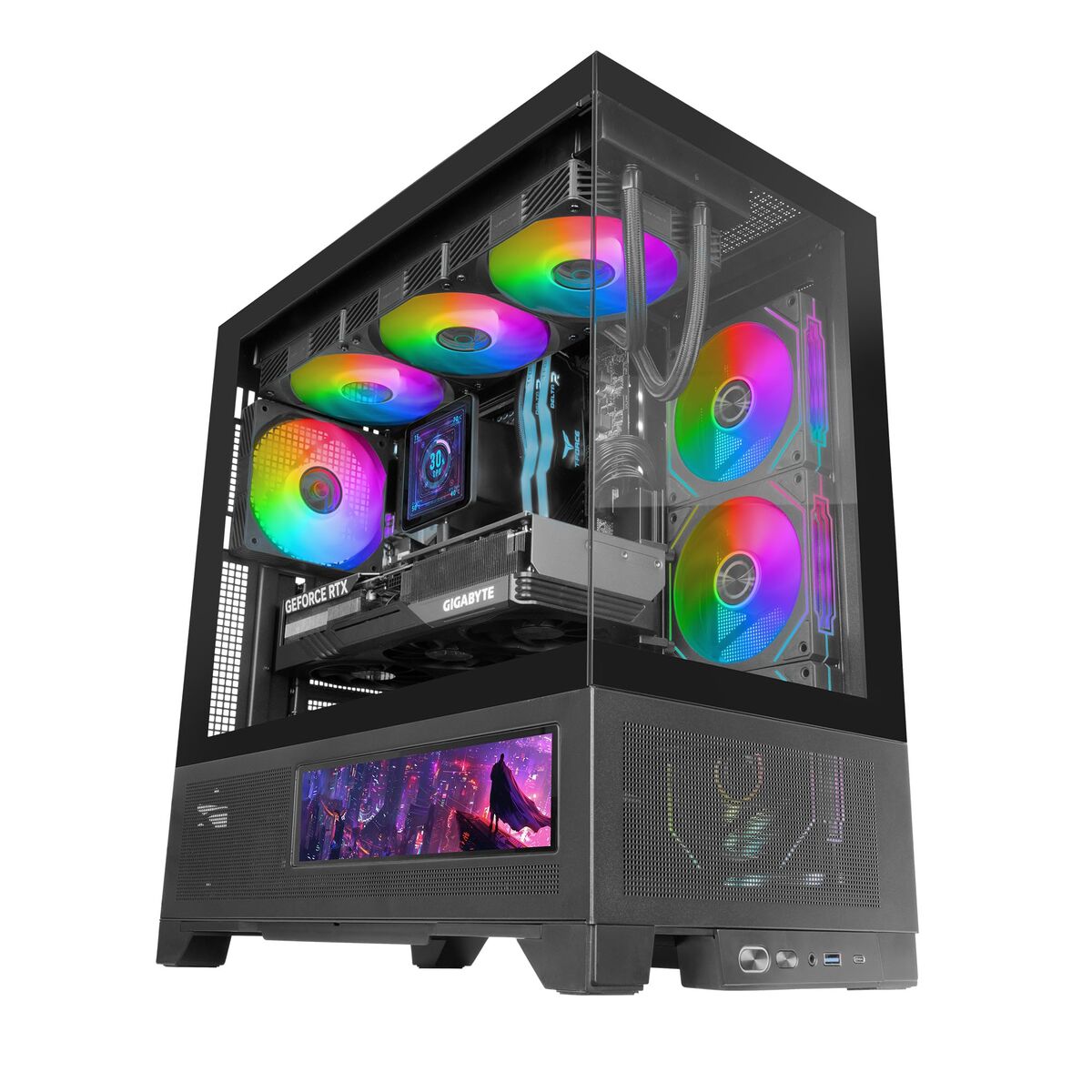 ATX Semi-tower Box Mars Gaming MCLCDX Black