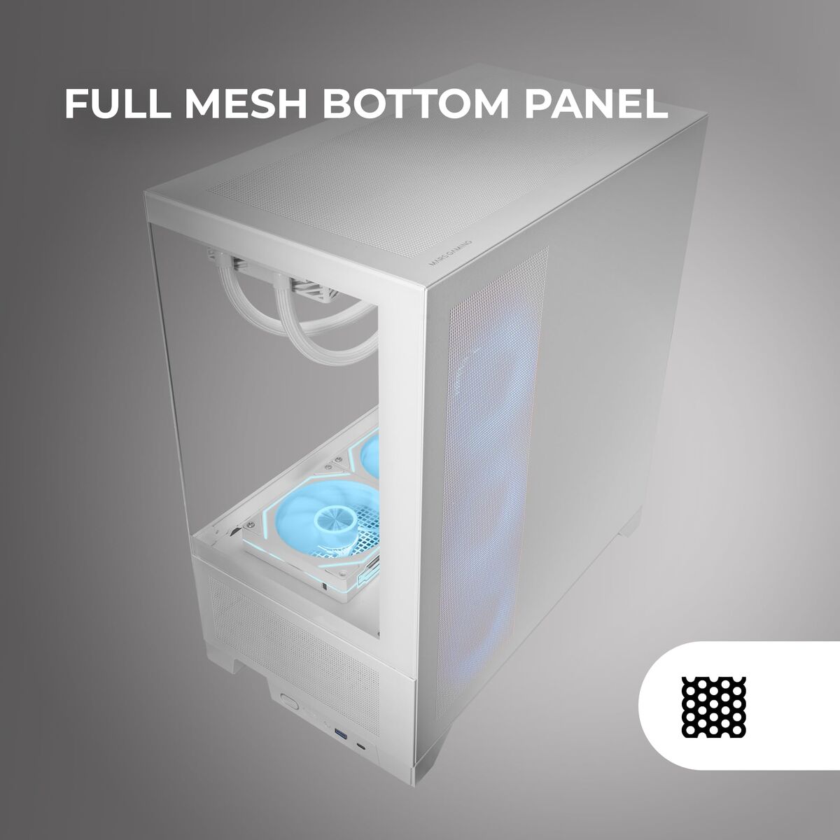 ATX Semi-tower Box Mars Gaming MCLCDXW White