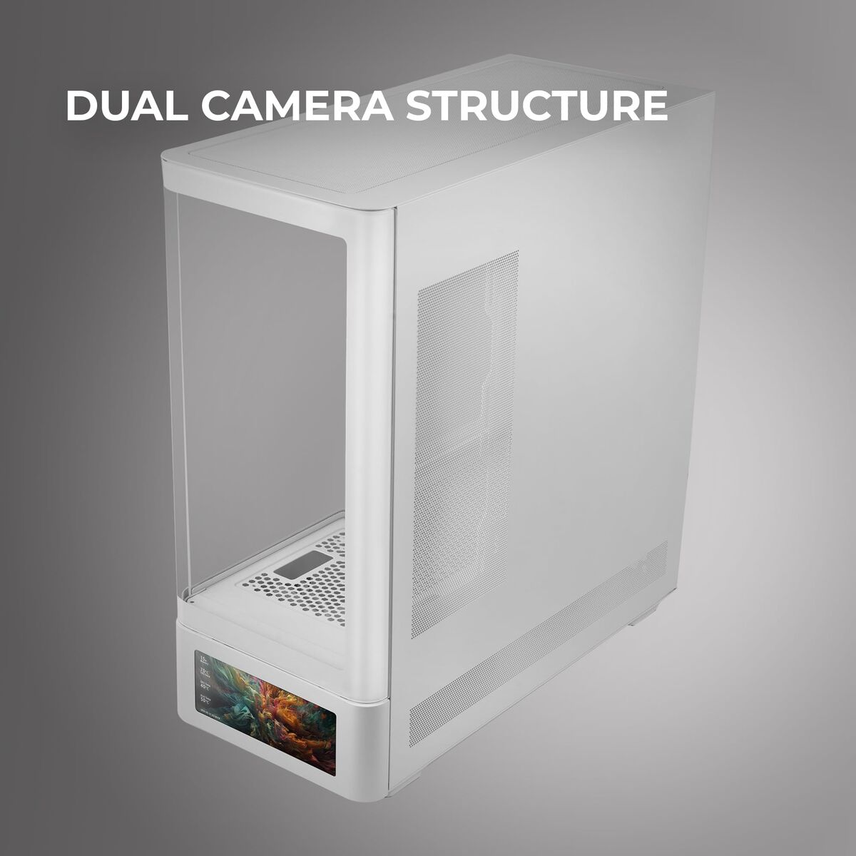 ATX Semi-tower Box Mars Gaming MCLCDPROW White