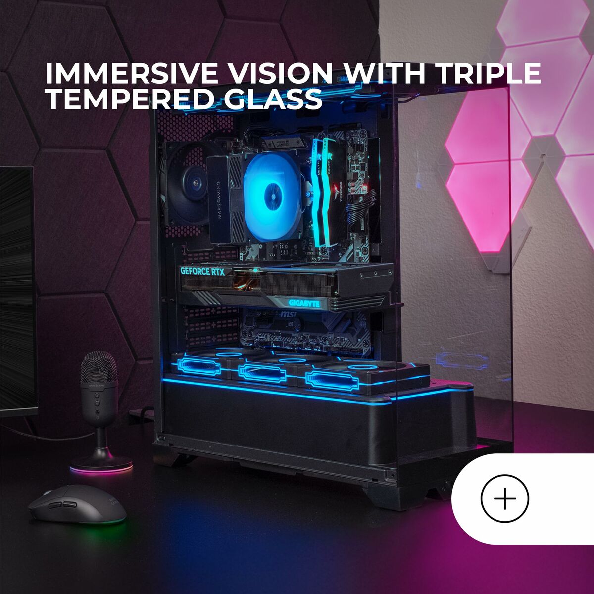 ATX Semi-tower Box Mars Gaming MCPRISMA Black