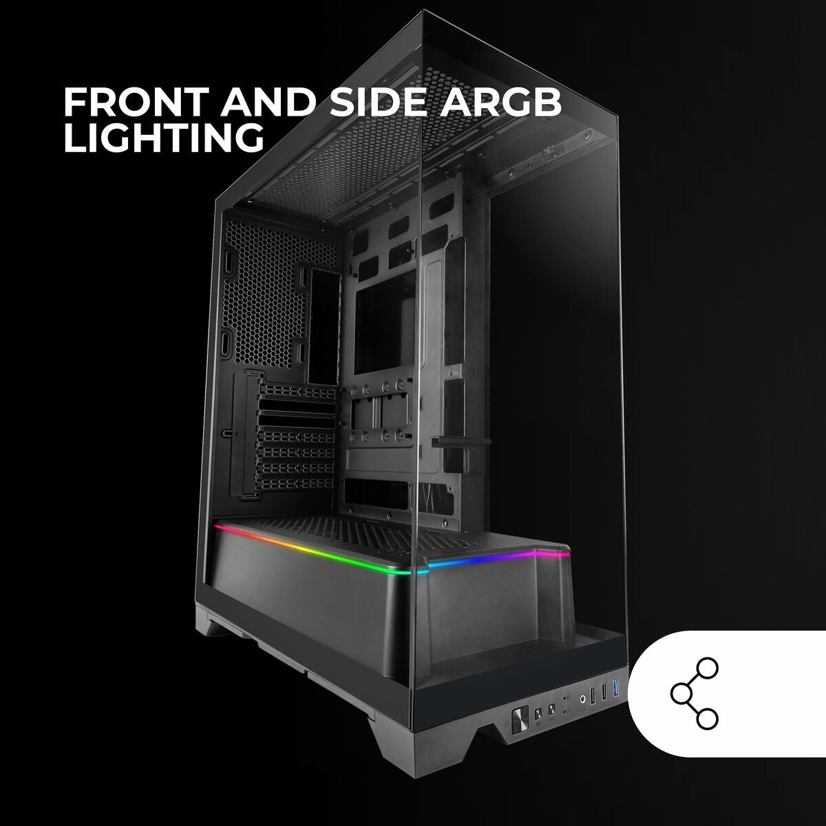 ATX Semi-tower Box Mars Gaming MCPRISMA Black