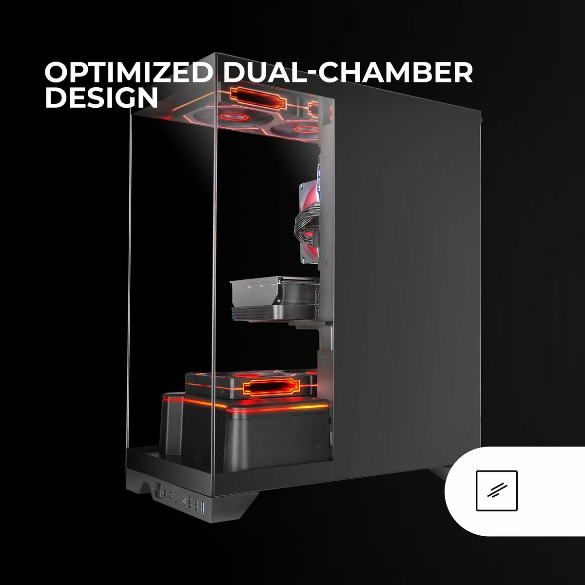 ATX Semi-tower Box Mars Gaming MCPRISMA Black