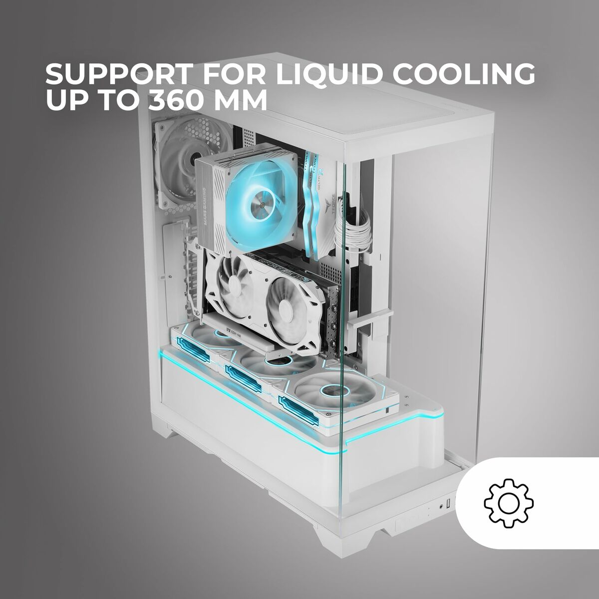 ATX Semi-tower Box Mars Gaming MCPRISMAW White