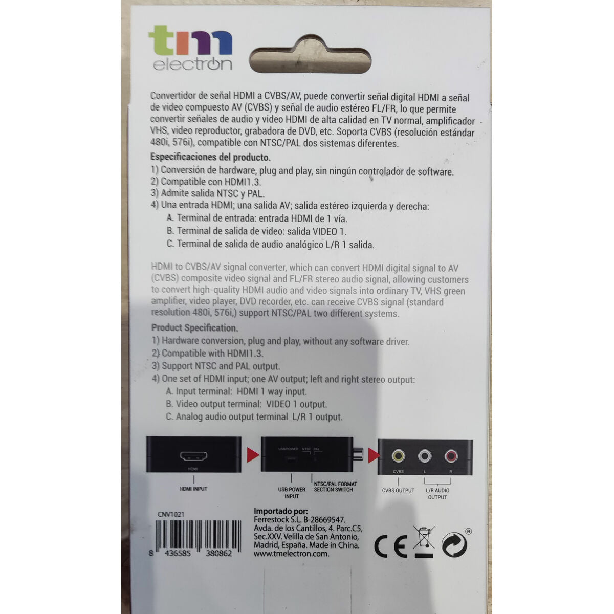 Signal Repeater HDMI - AV 3 x RCA