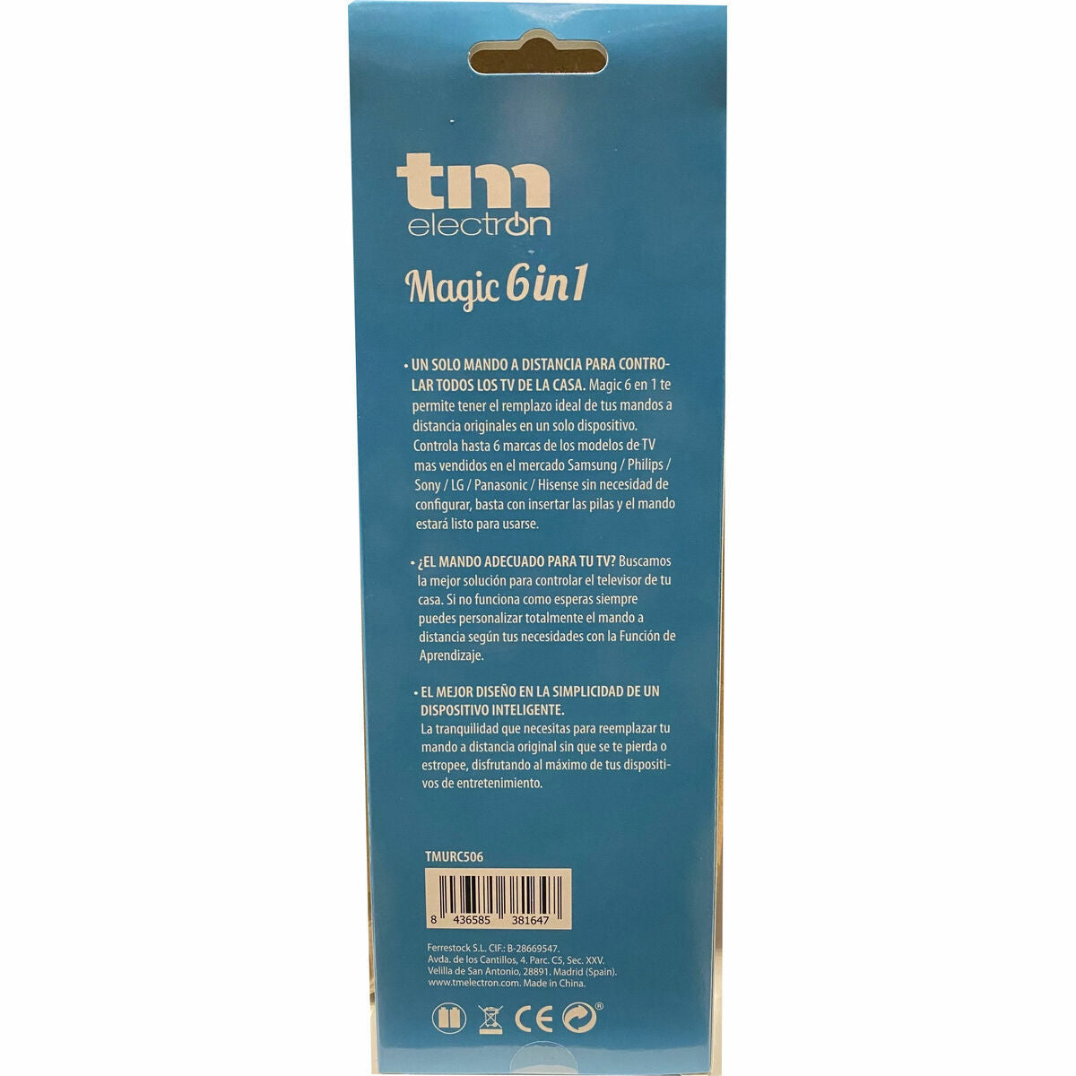 Universal Remote Control TM Electron TMURC506 6 in 1