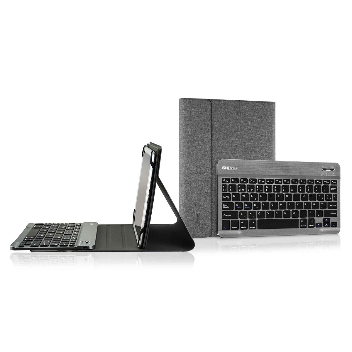 Case for Tablet and Keyboard Subblim SUB-KT2-BT0002 Grey Spanish Qwerty Bluetooth