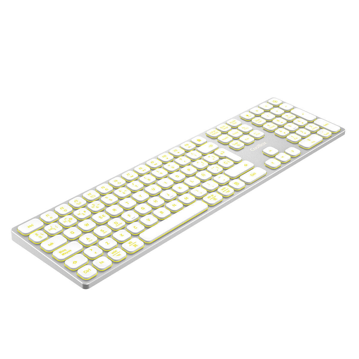 Keyboard and Mouse CoolBox COO-TEW02-BKW White