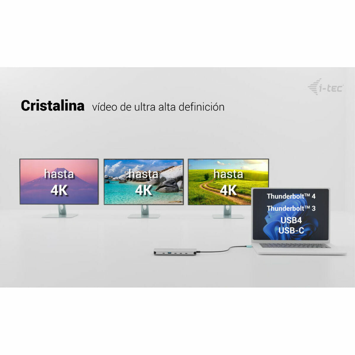 USB Hub i-Tec C31NANOTRIPLEDOCKPD Grey