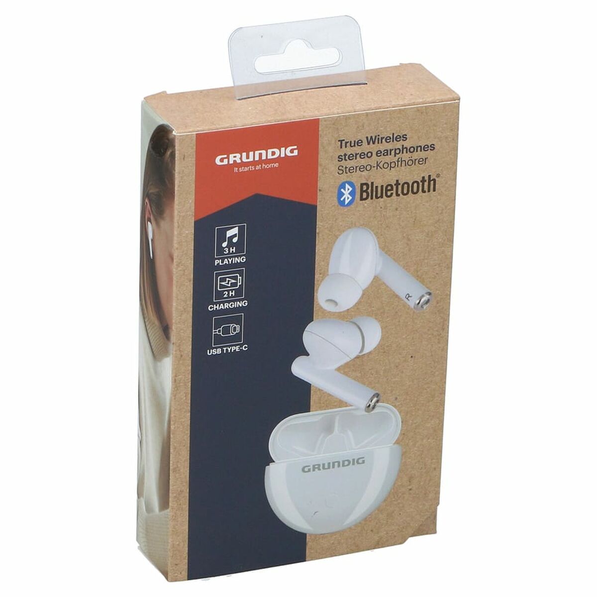 Bluetooth Headphones Grundig earbuds White