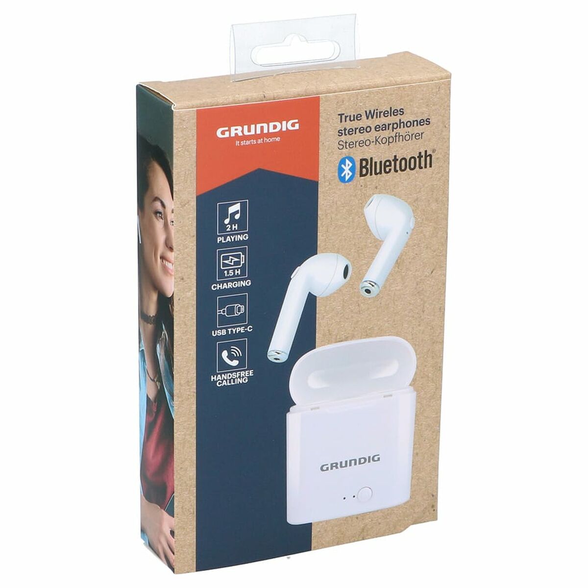 Bluetooth Headphones Grundig earbuds White