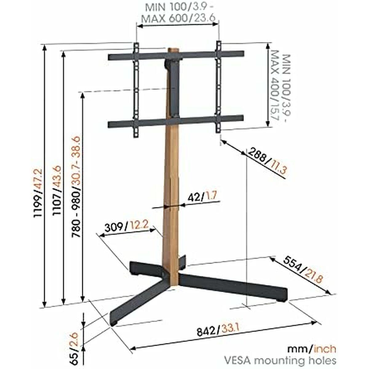 TV Mount Vogel's TVS3695 NEGRO 40"
