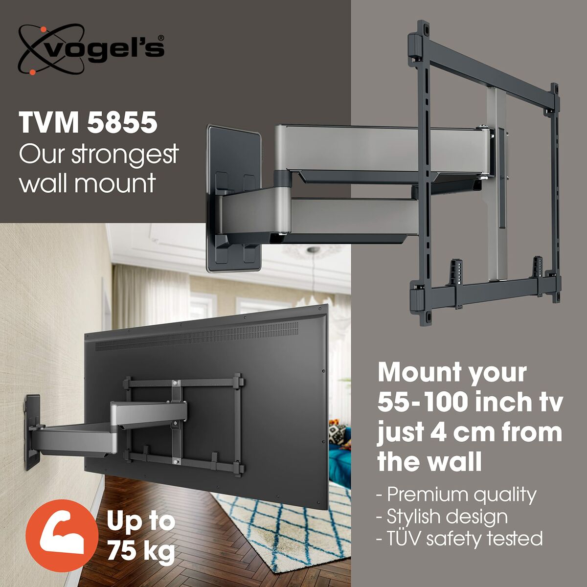 TV Mount Vogel's TVM5855 NEGRO 55" 100"