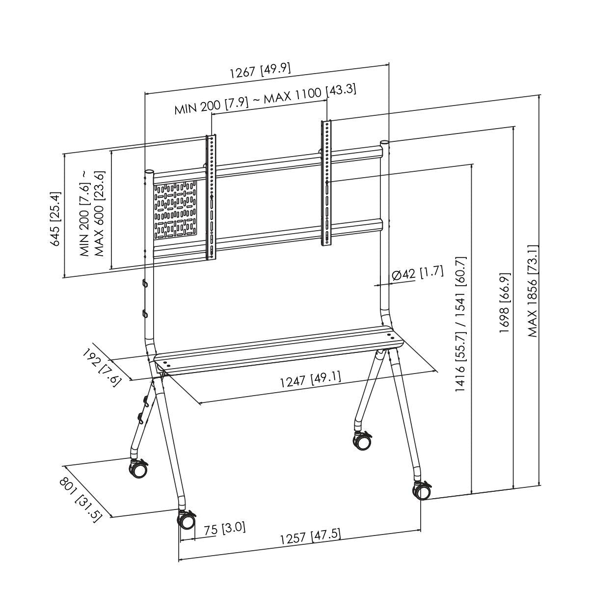 Screen Table Support Vogel's 7410210 65" 98"