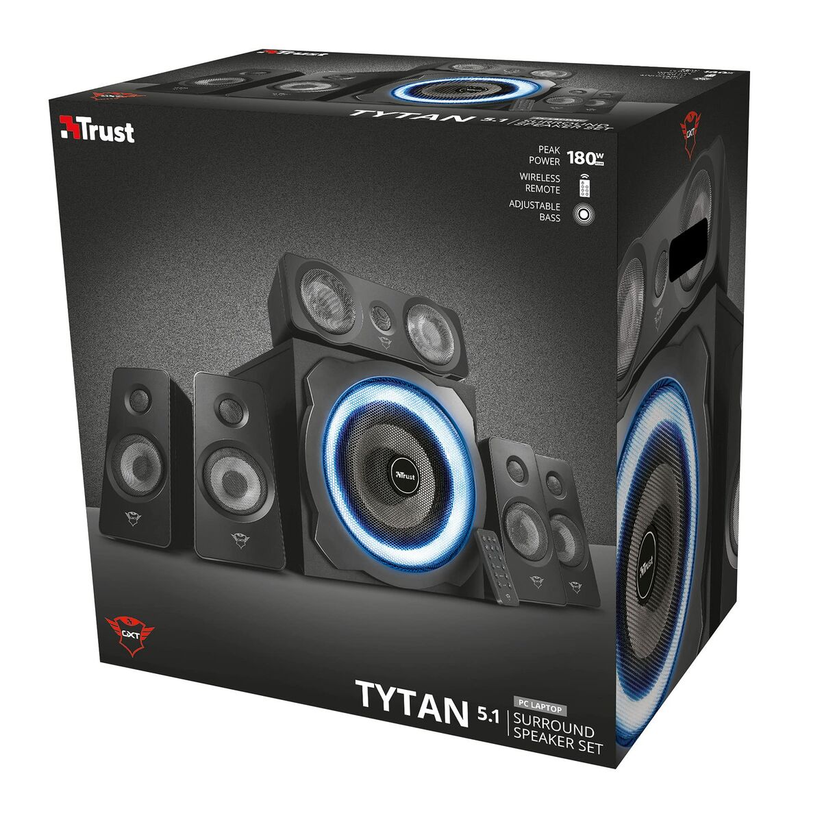 PC Speakers Trust GXT 658 Tytan 5.1 Black 90 W