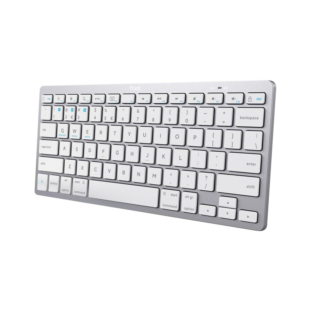 Wireless Keyboard Trust 24651 Qwerty US Silver Monochrome