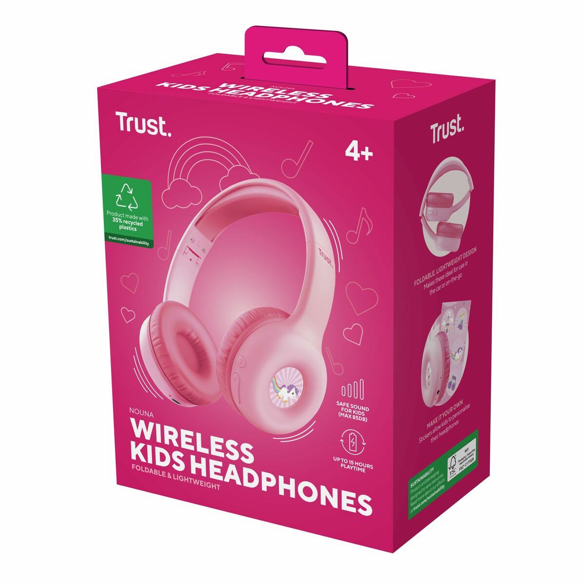 Bluetooth Headphones Trust 25274 Pink