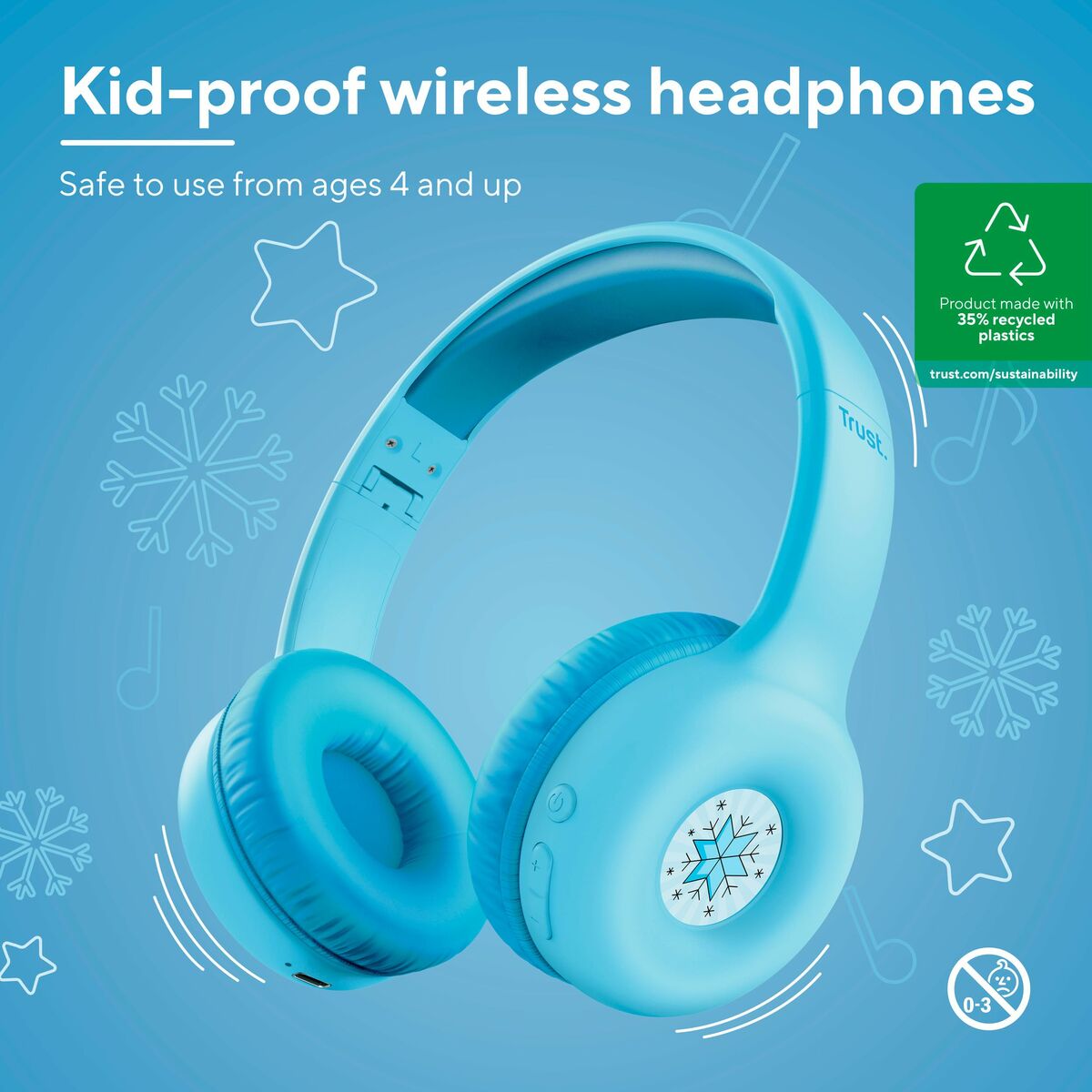 Bluetooth Headphones Trust 25275 Blue