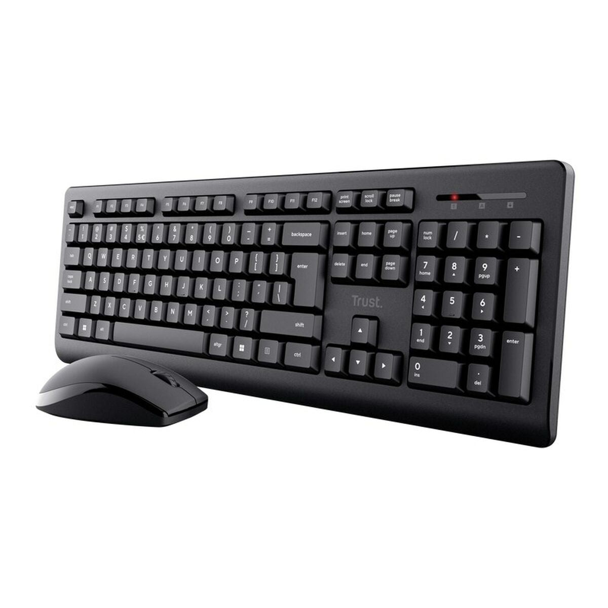 Keyboard and Wireless Mouse Trust Primo Black Monochrome English EEUU Qwerty US