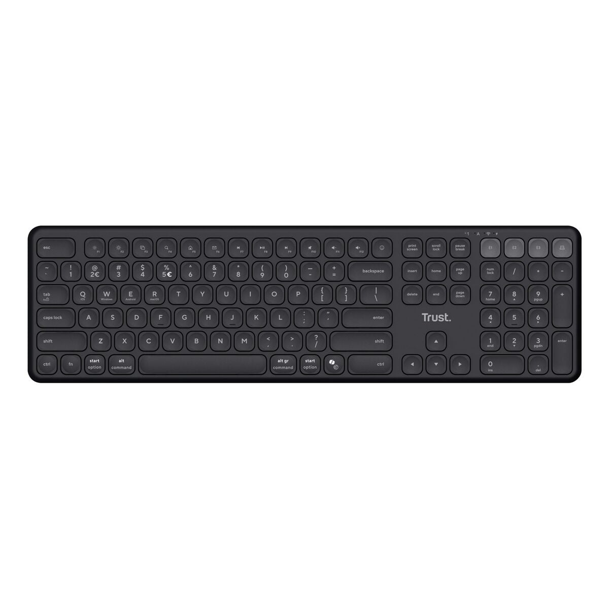 Wireless Keyboard Trust Vaiya Black QWERTY Qwerty US