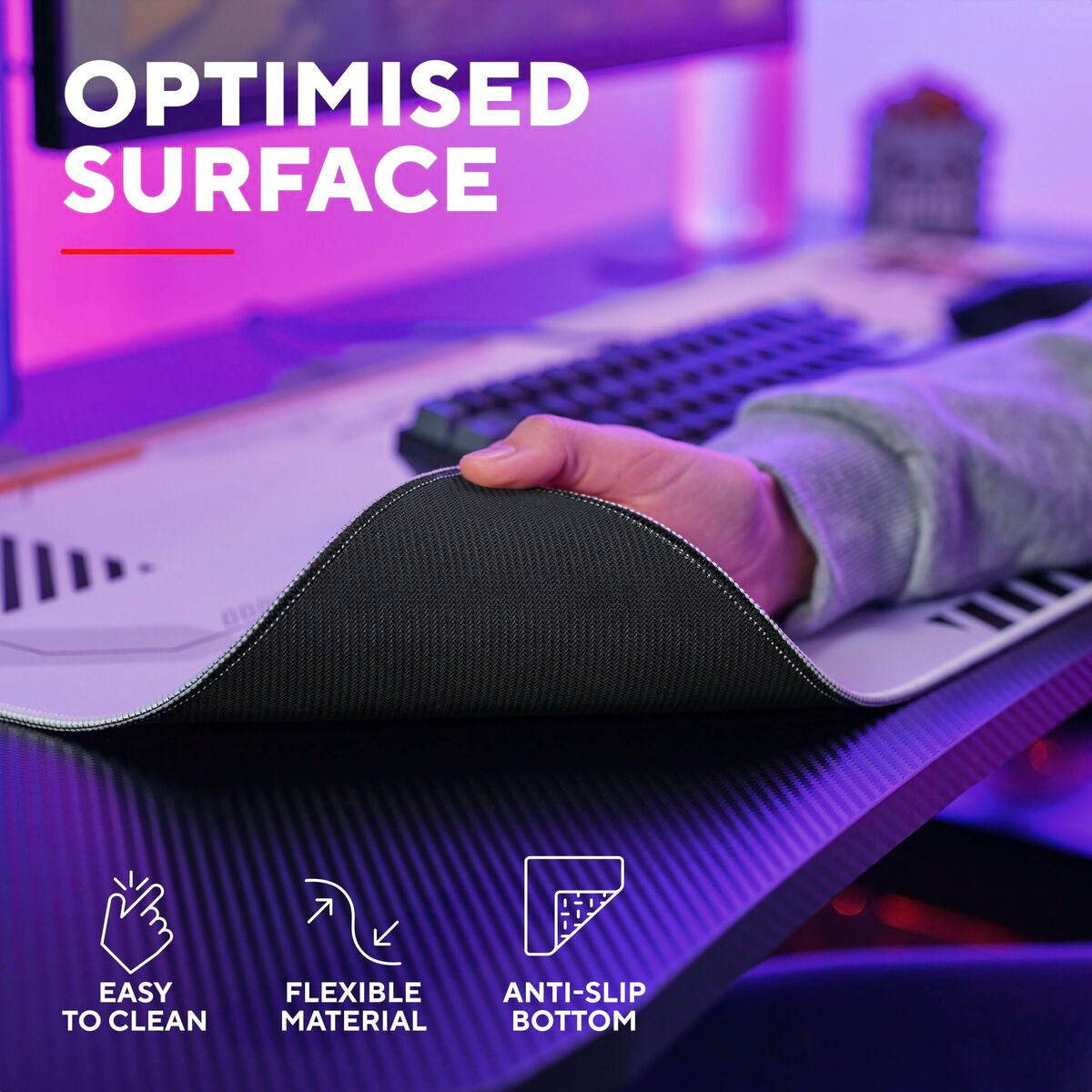 Gaming Mouse Mat Trust 25717 White