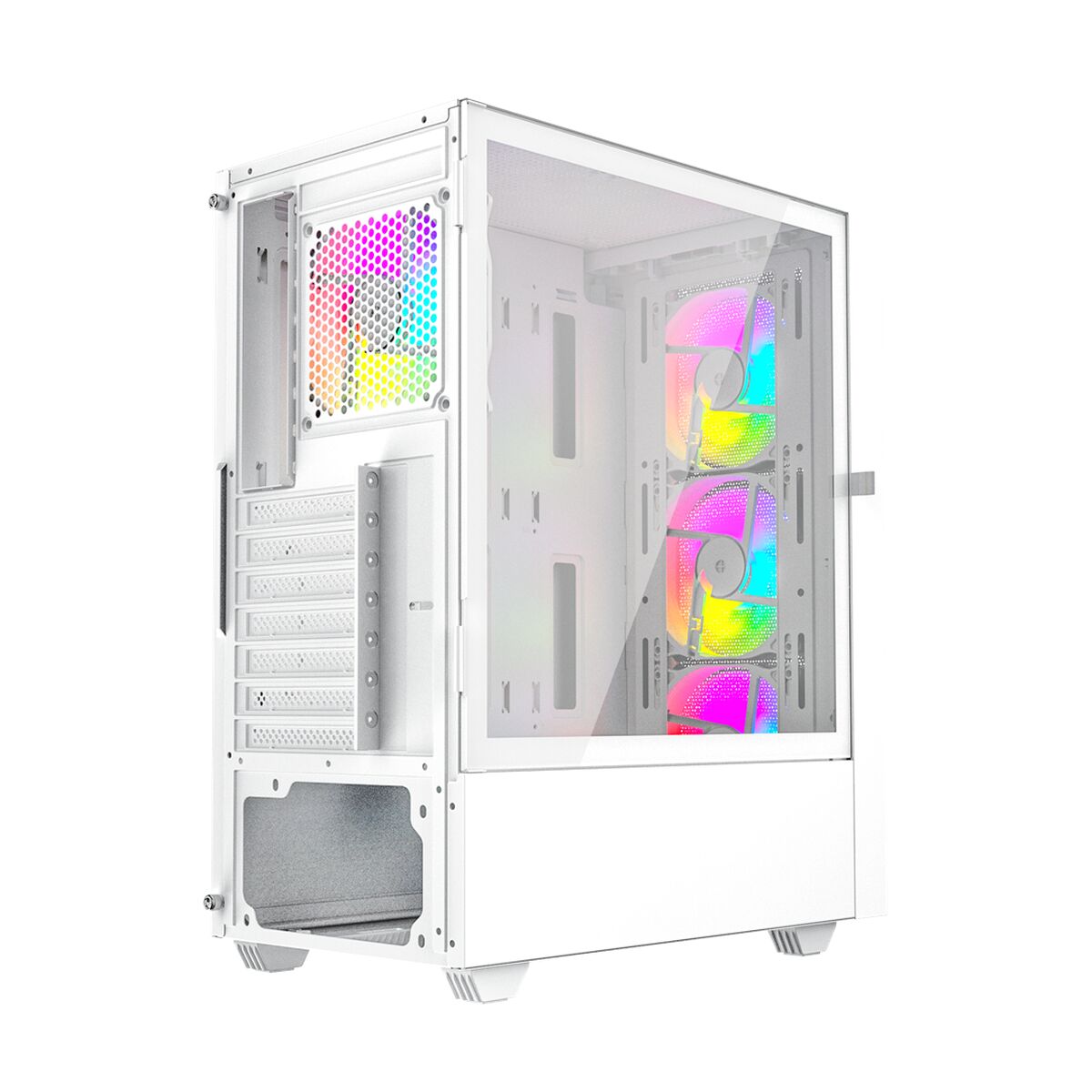 ATX Semi-tower Box GEMBIRD Fornax 4000W ARGB White Multicolour