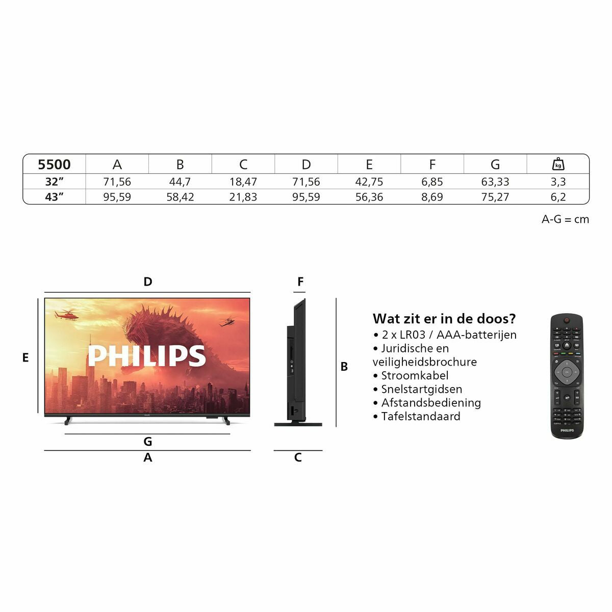 Smart TV Philips 32PHS5500 HD 32" LED