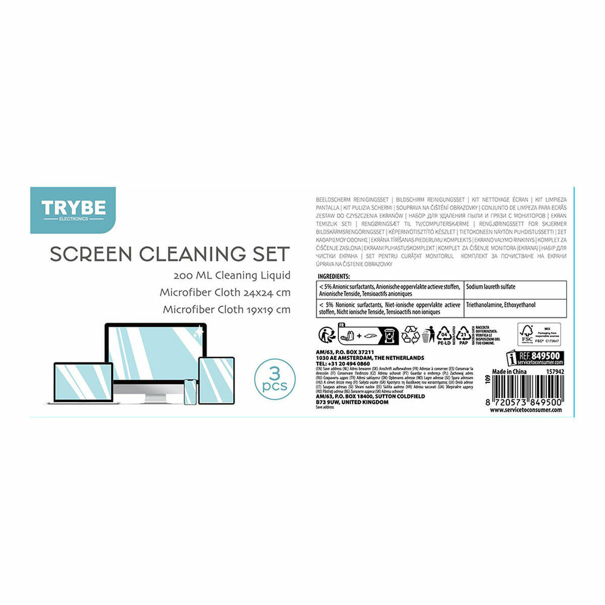 Screen Cleaner TRYBE 200 ml (2 Pieces)