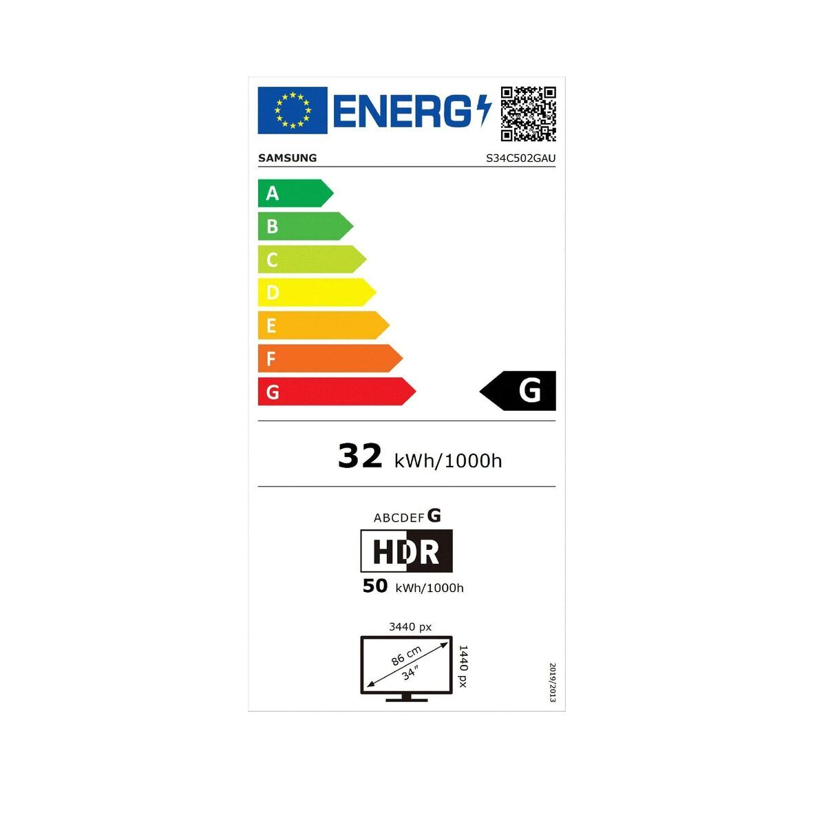 Gaming Monitor Samsung LS34C502GAUXEN UltraWide Quad HD 34"