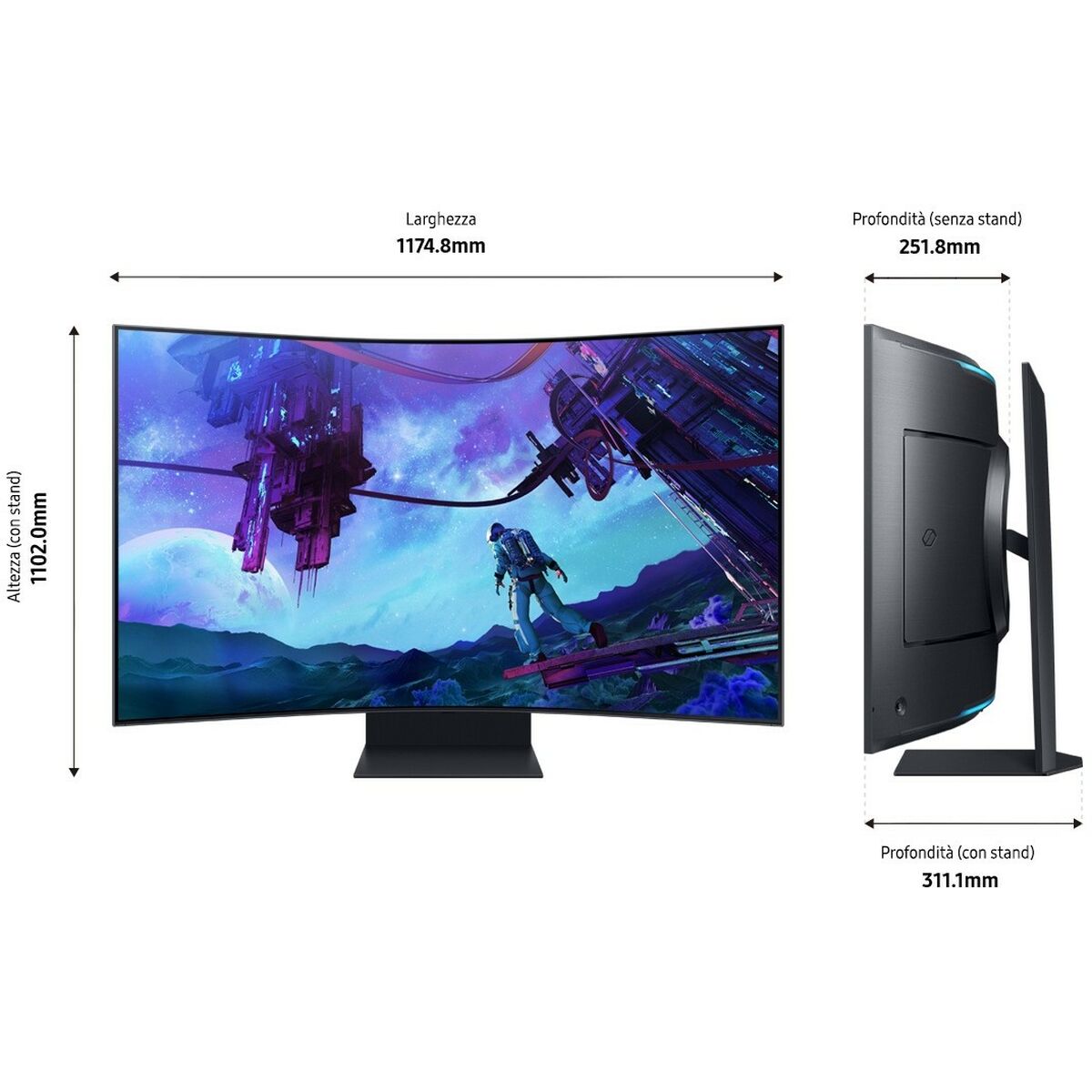 Monitor Samsung Odyssey Ark S55CG970NU 4K Ultra HD 55"