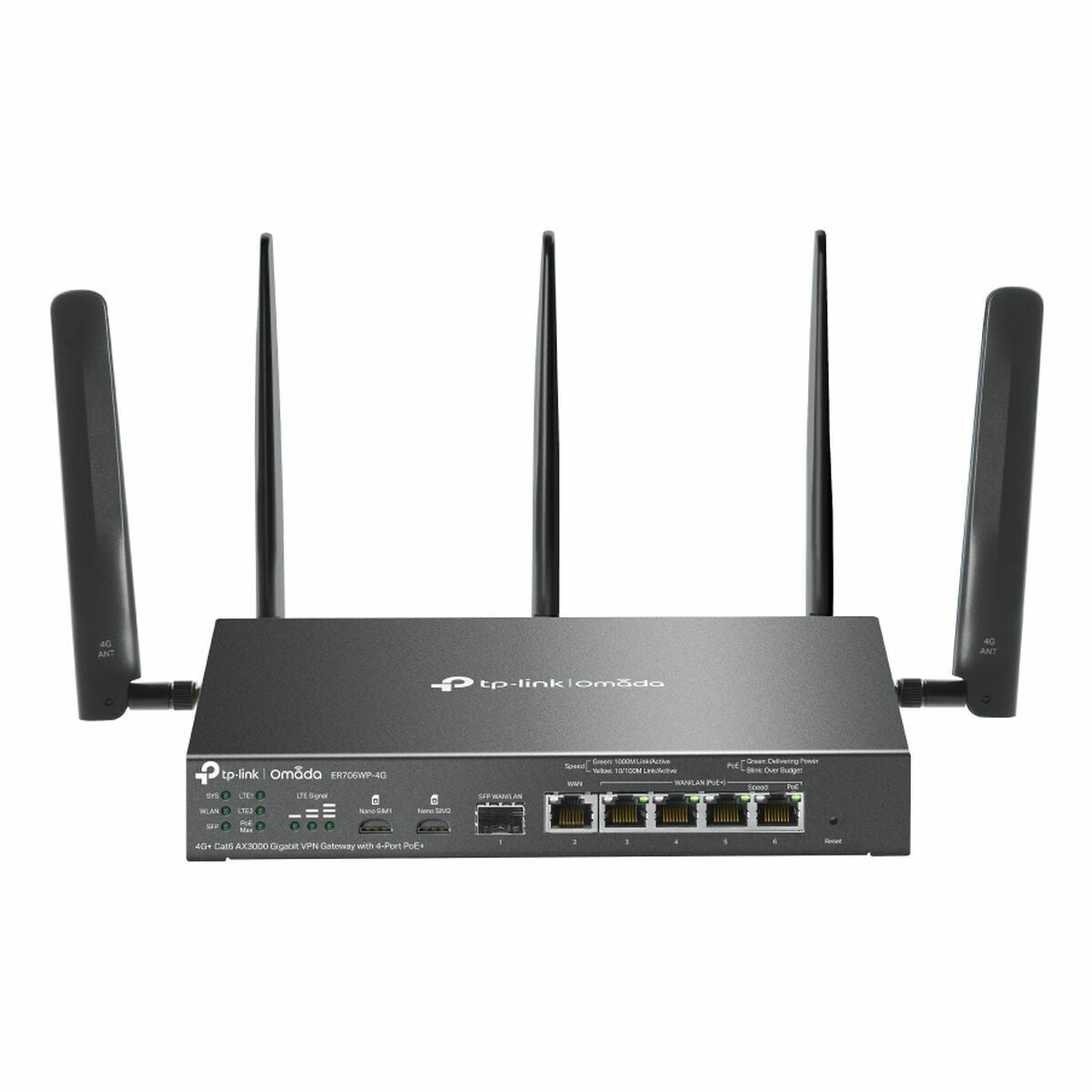 Router TP-Link ER706WP-4G Black USB RJ45 Ethernet LAN PoE x 1