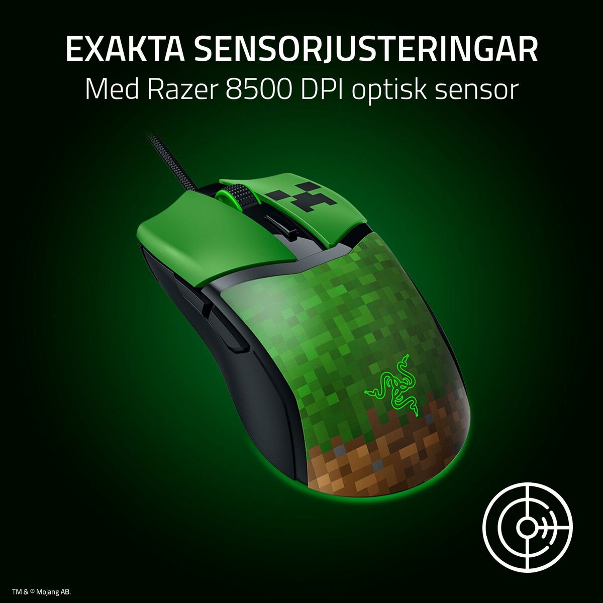 Mouse Razer RZ01-04650200-R3M1 Green 8500 dpi