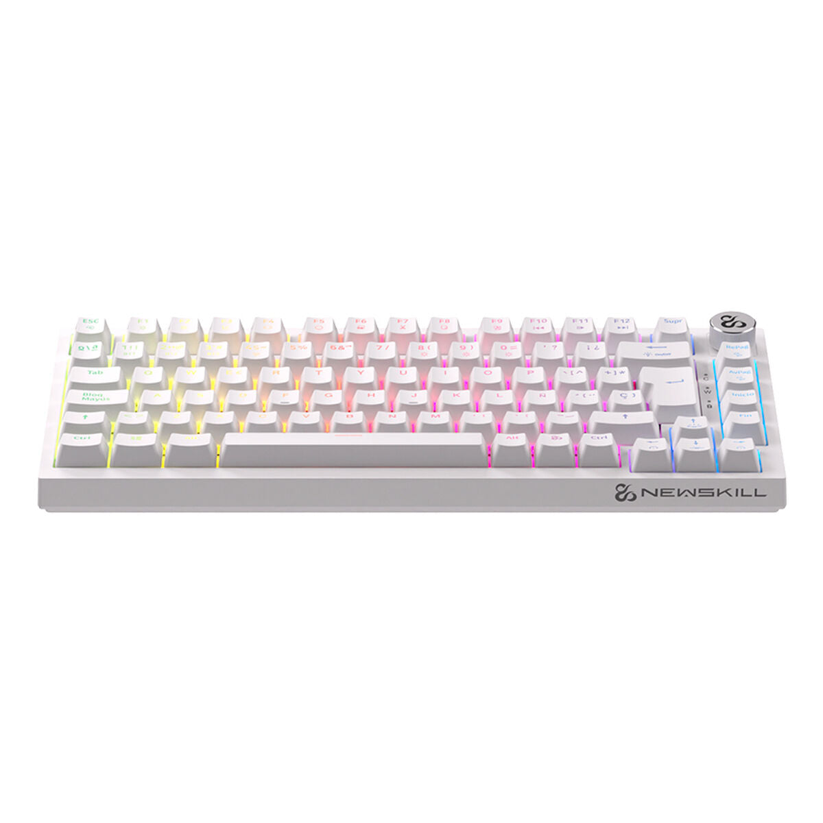 Wireless Keyboard Newskill NS-KB-PYROSPRO-IV White Spanish Qwerty QWERTY