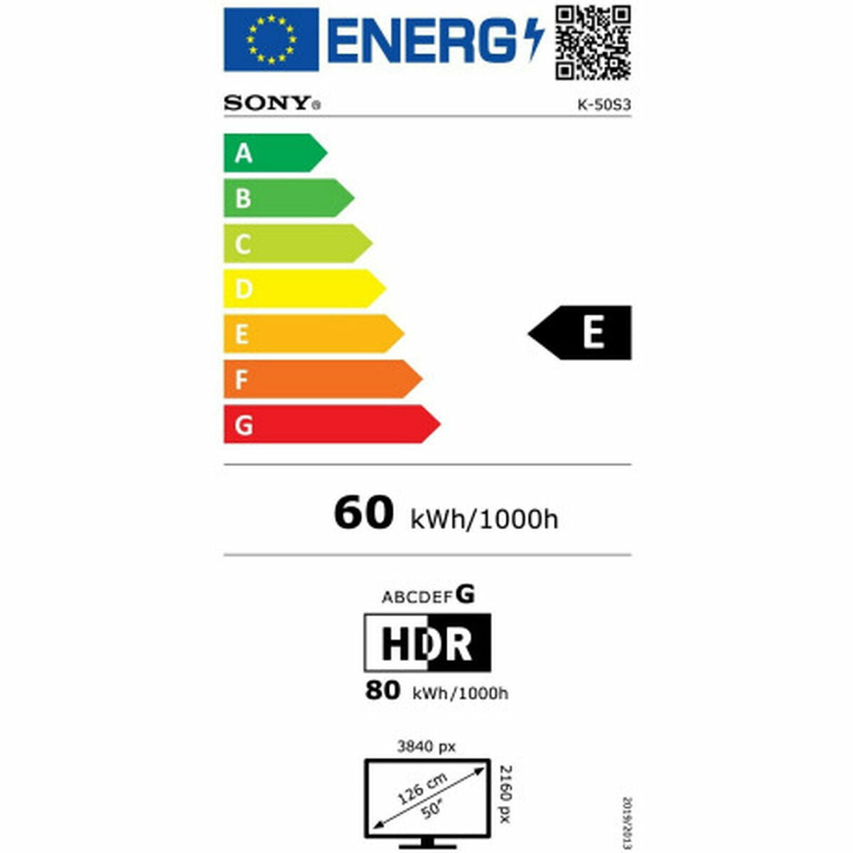 Smart TV Sony K50S35B 50 50" 4K Ultra HD LED HDR WiFi Miracast DVB-T2 Dolby Vision