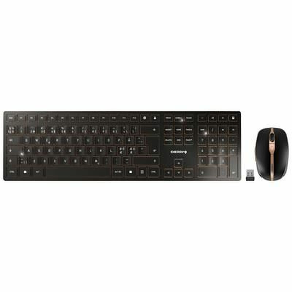 Keyboard and Mouse Cherry JD-9100PN-2 Black Spanish Qwerty
