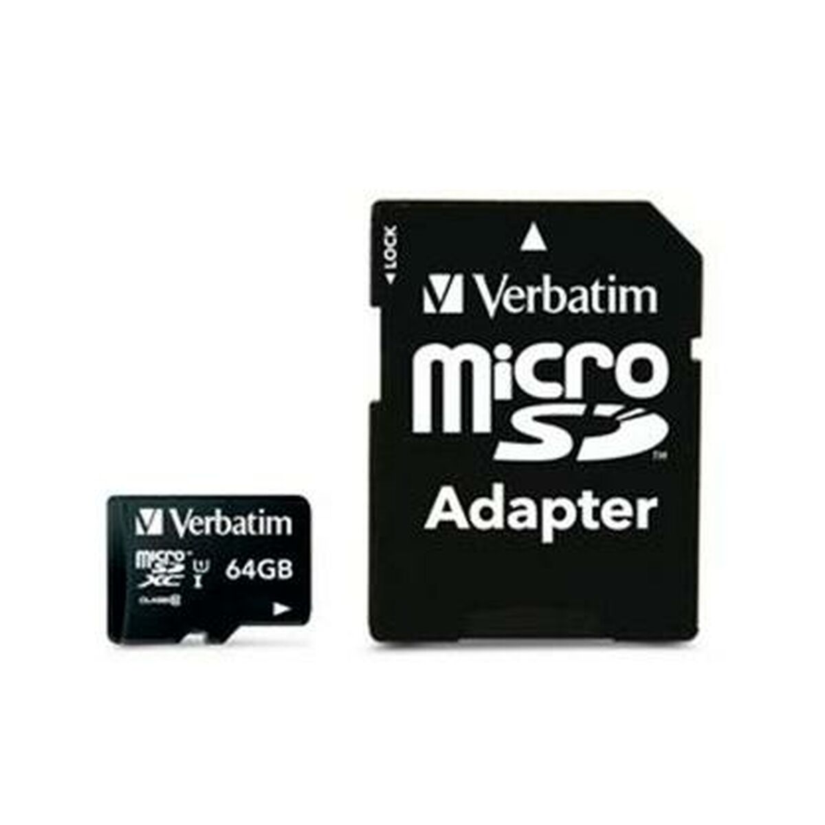 Micro SD Memory Card with Adaptor Verbatim 64 GB (10 Units)