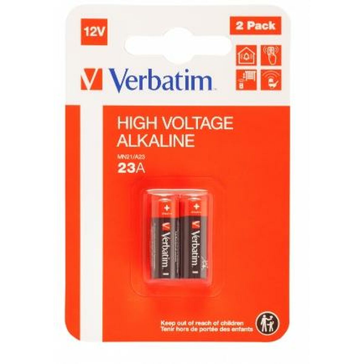 Batteries Verbatim 12 V LR23A (2 Pieces) (10 Units)